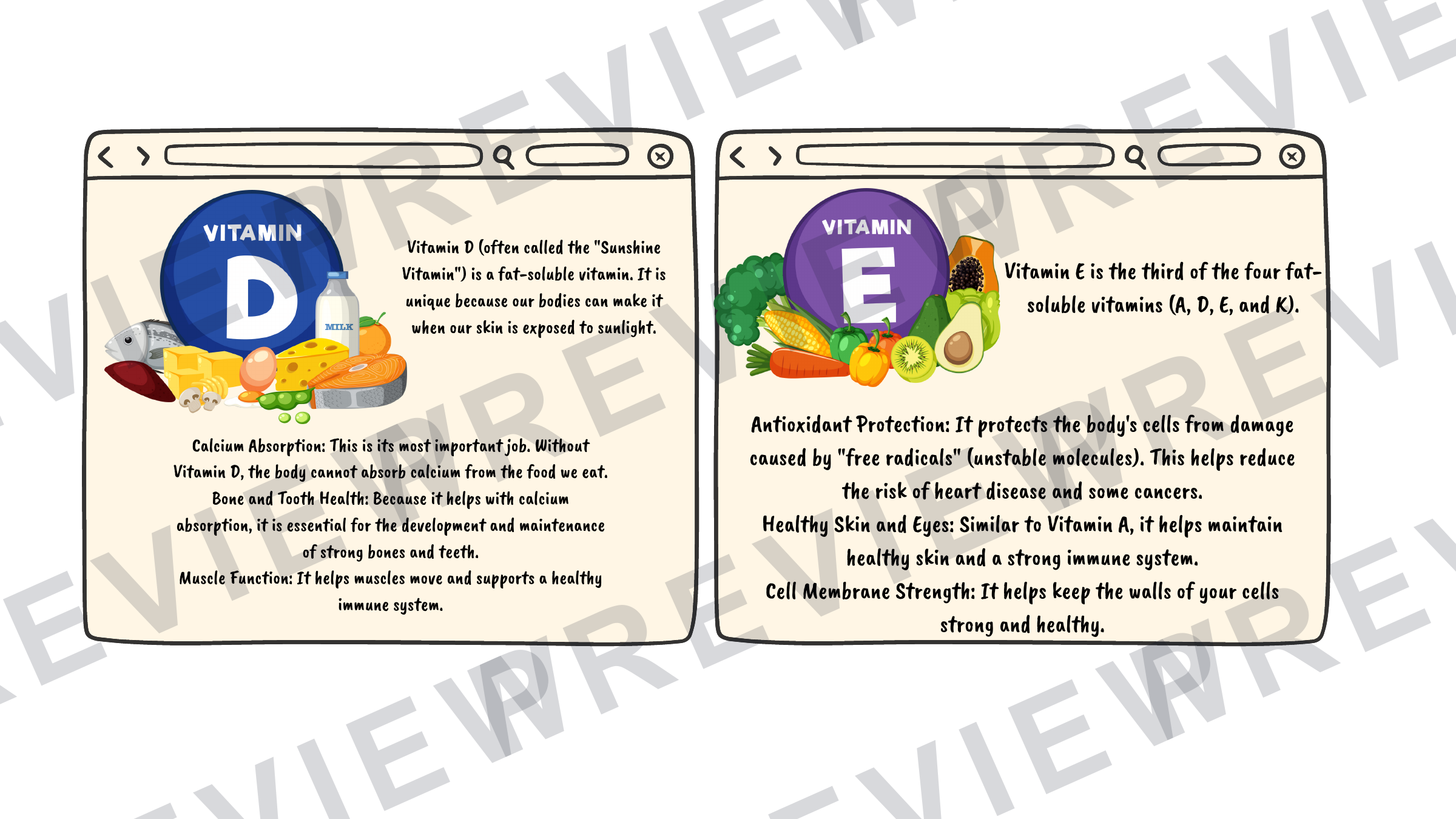 Hospitality revision cards GCSE vitamins/unsatisfactory intake (A6 size) preview page 2