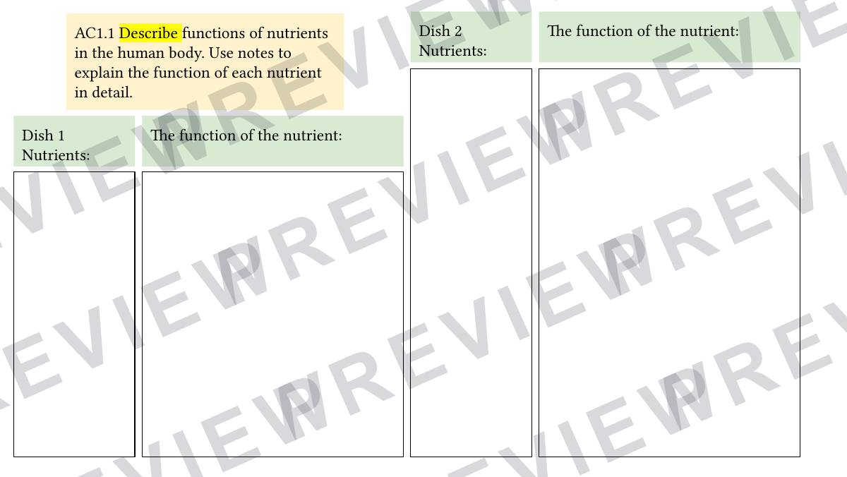 Hospitality and catering final NEA booklet  preview page 5