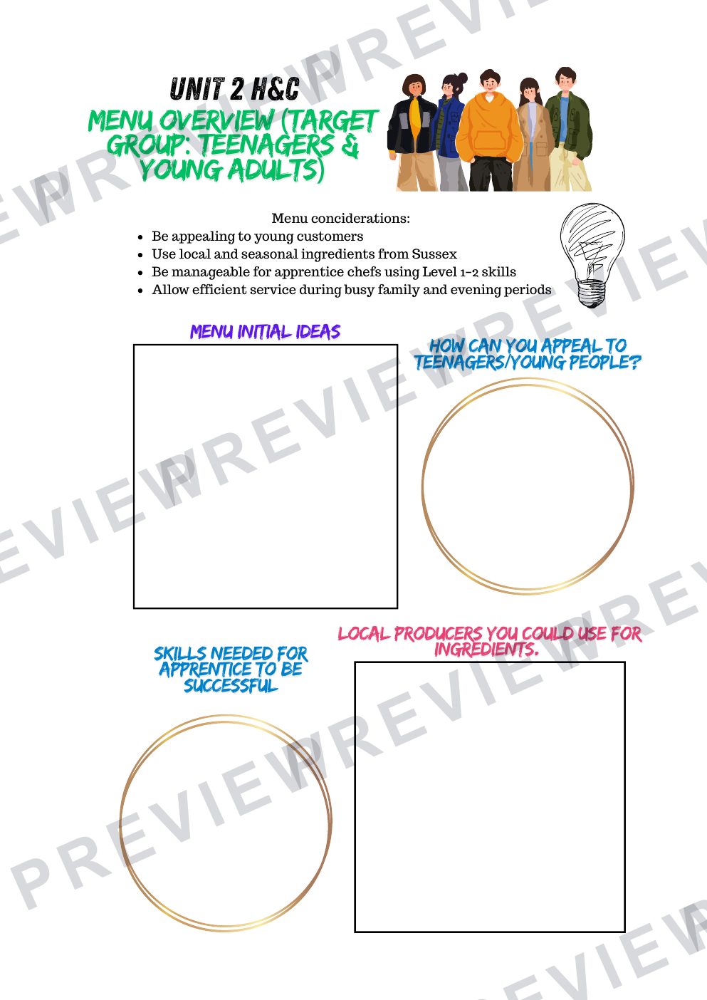 Shoreline GCSE hospitality project (NEA)  preview page 3