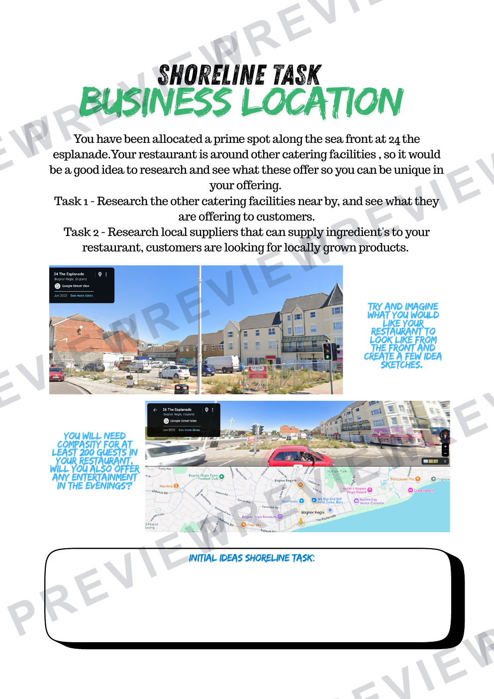 Shoreline GCSE hospitality project (NEA)  preview page 4