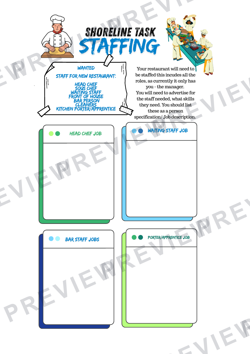 Shoreline GCSE hospitality project (NEA)  preview page 6