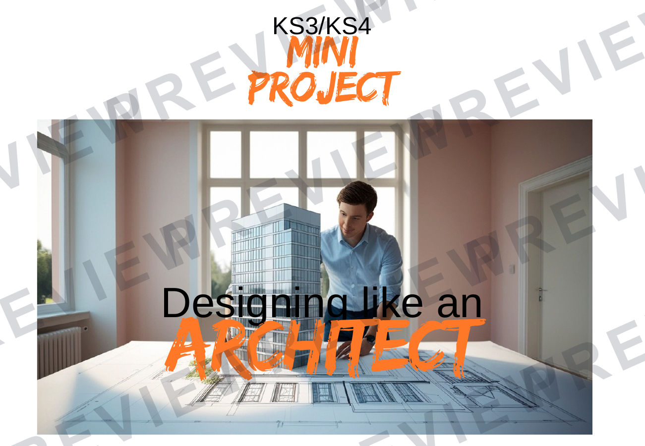 Designing like an Architect Ks3/4 design project booklet  preview page 1