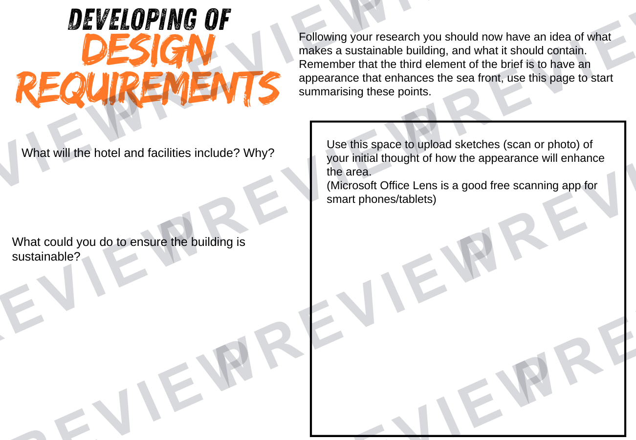 Designing like an Architect Ks3/4 design project booklet  preview page 12