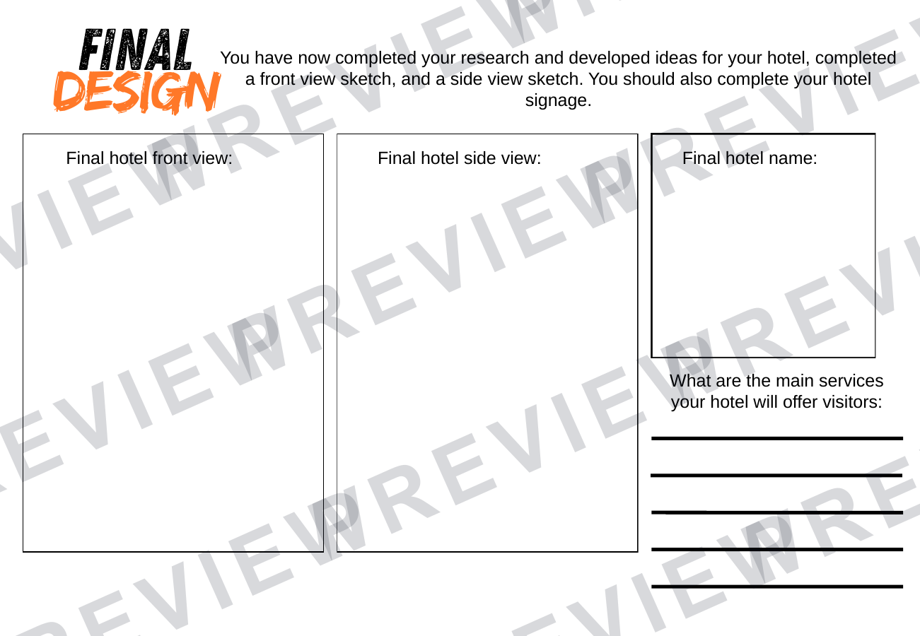 Designing like an Architect Ks3/4 design project booklet  preview page 15