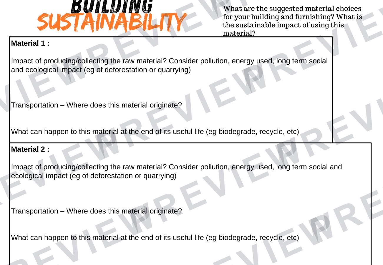Designing like an Architect Ks3/4 design project booklet  preview page 16