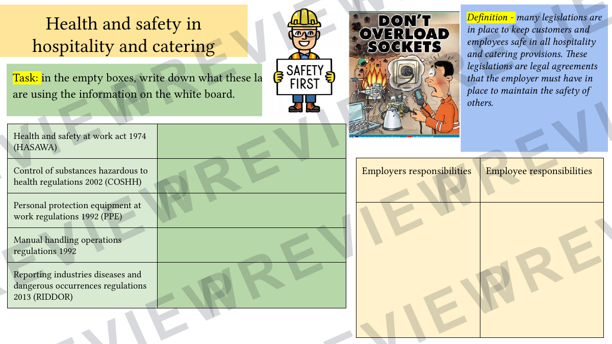 Hospitality and Catering level 1-2 activity booklet 2  preview page 4