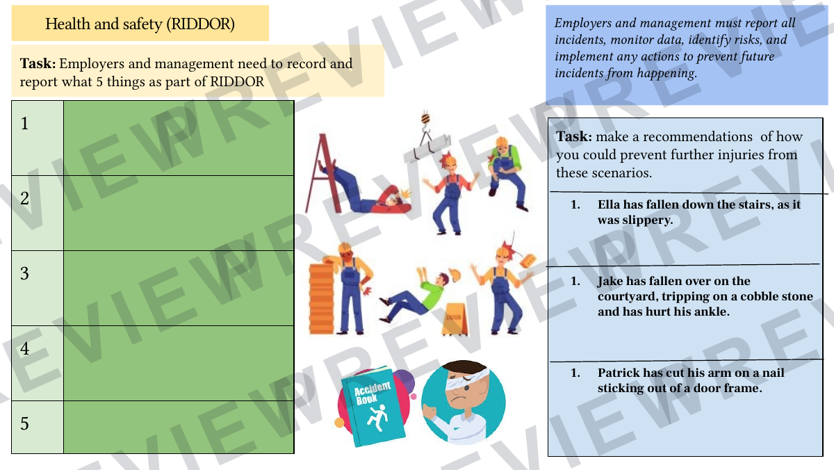 Hospitality and Catering level 1-2 activity booklet 2  preview page 8