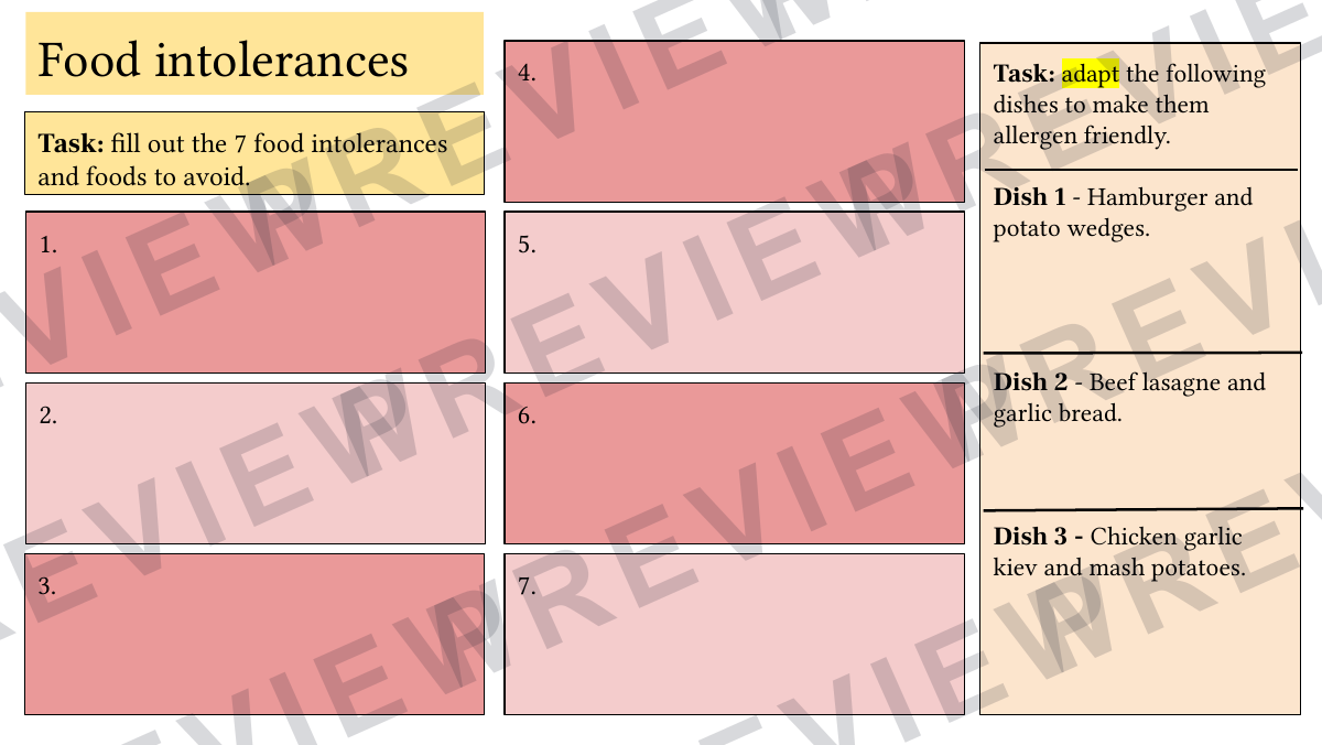 Hospitality and Catering level 1-2 activity booklet 2  preview page 19