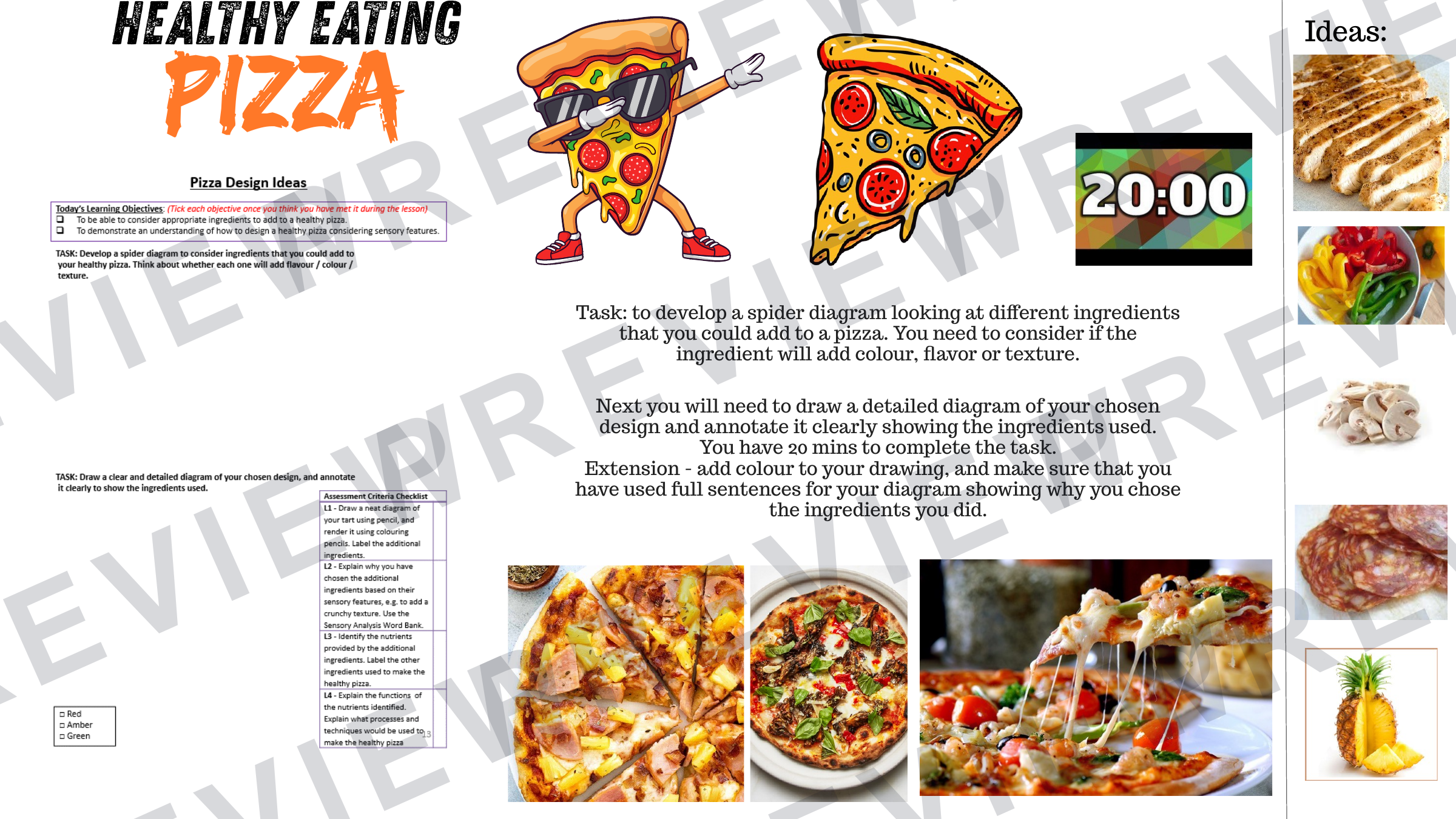 Year 7 healthy eating project part 2 powerpoint   preview page 8