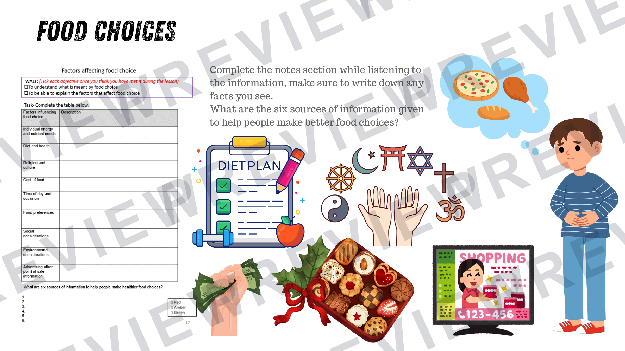 Year 7 healthy eating project part 2 powerpoint   preview page 10