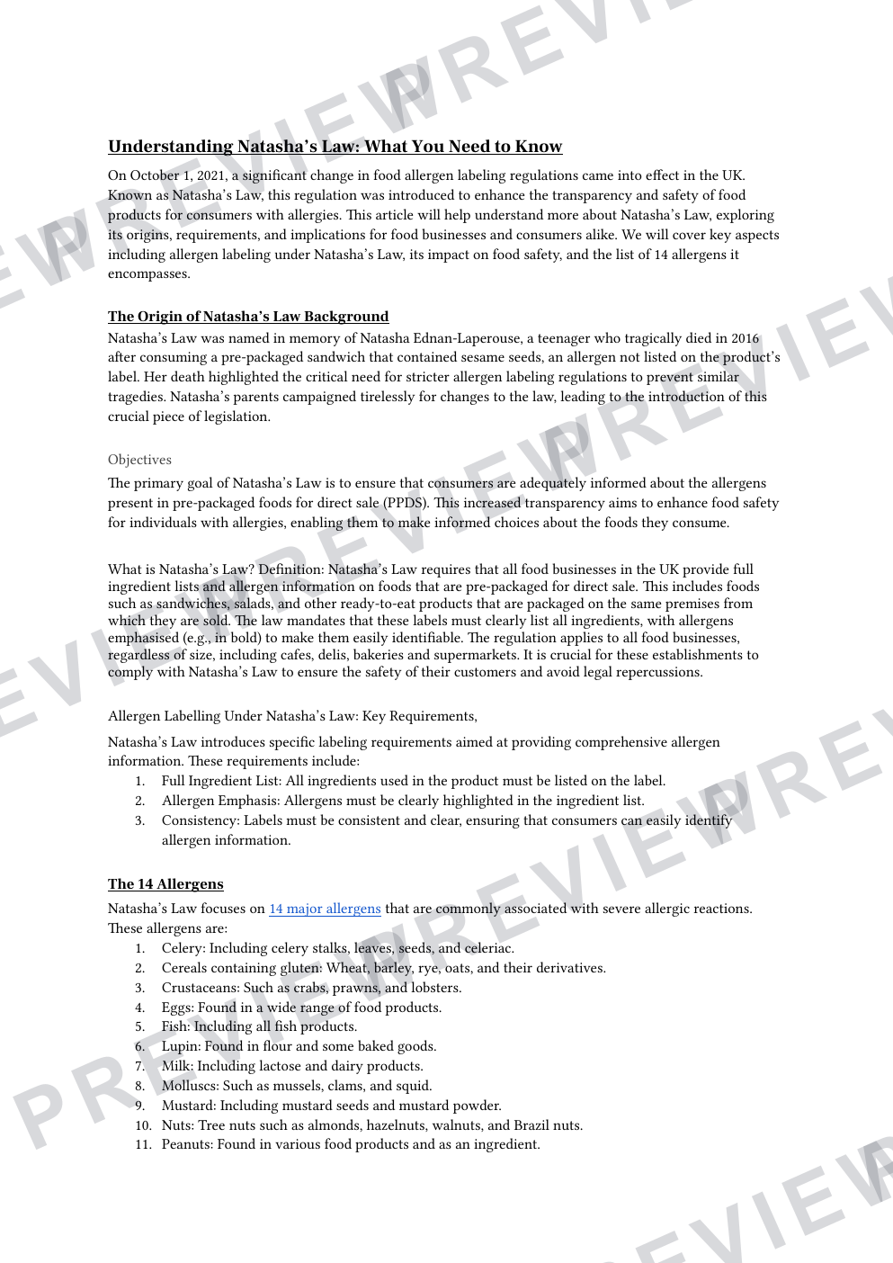 Natasha's law literacy task with questions.  preview page 1