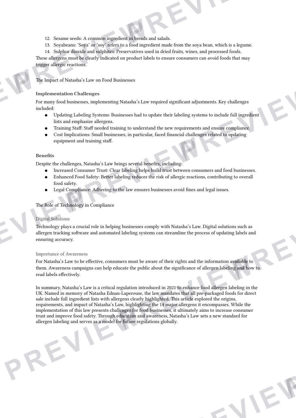 Natasha's law literacy task with questions.  preview page 2