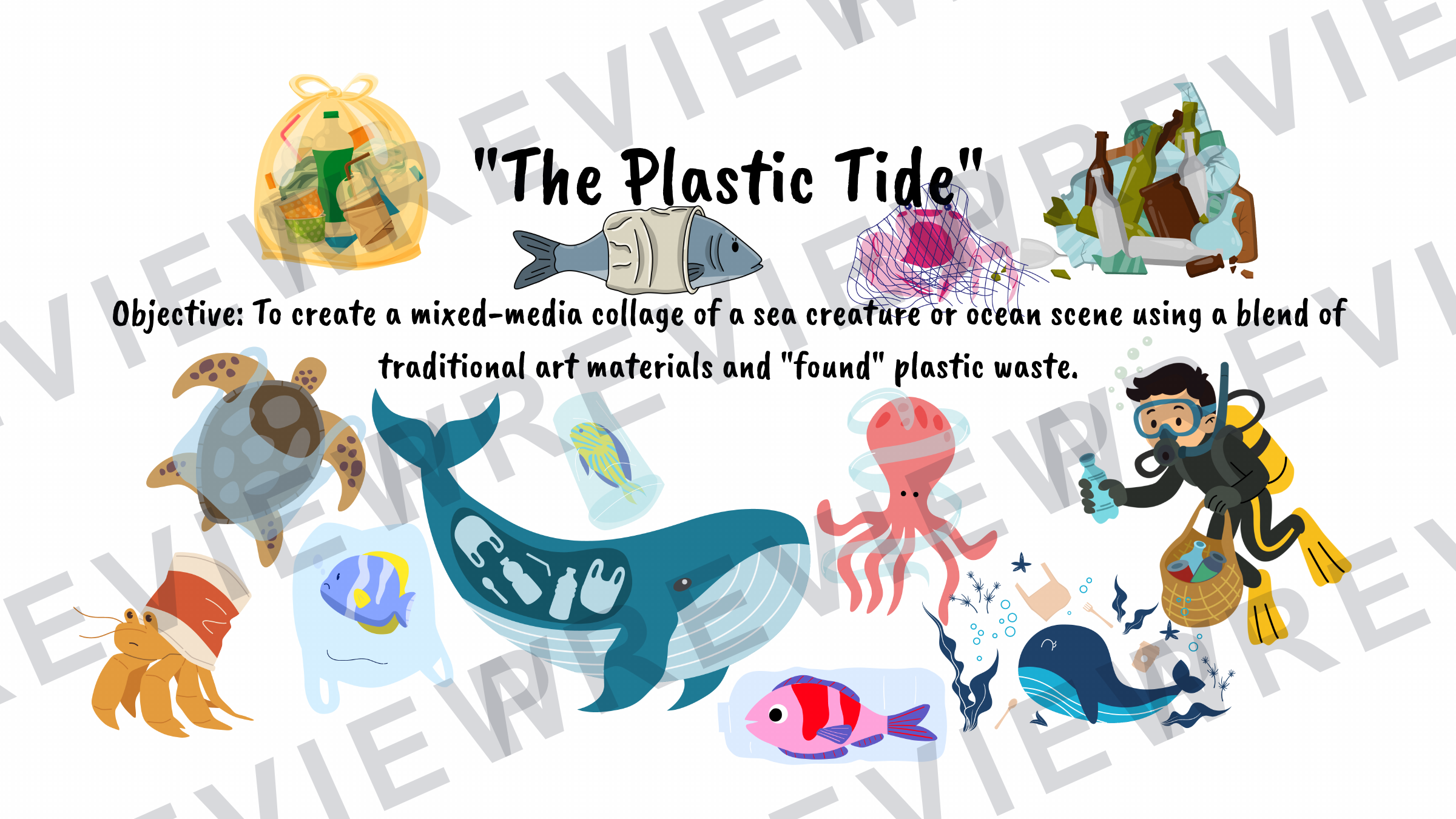 ks2 plastics in the ocean make project  preview page 1