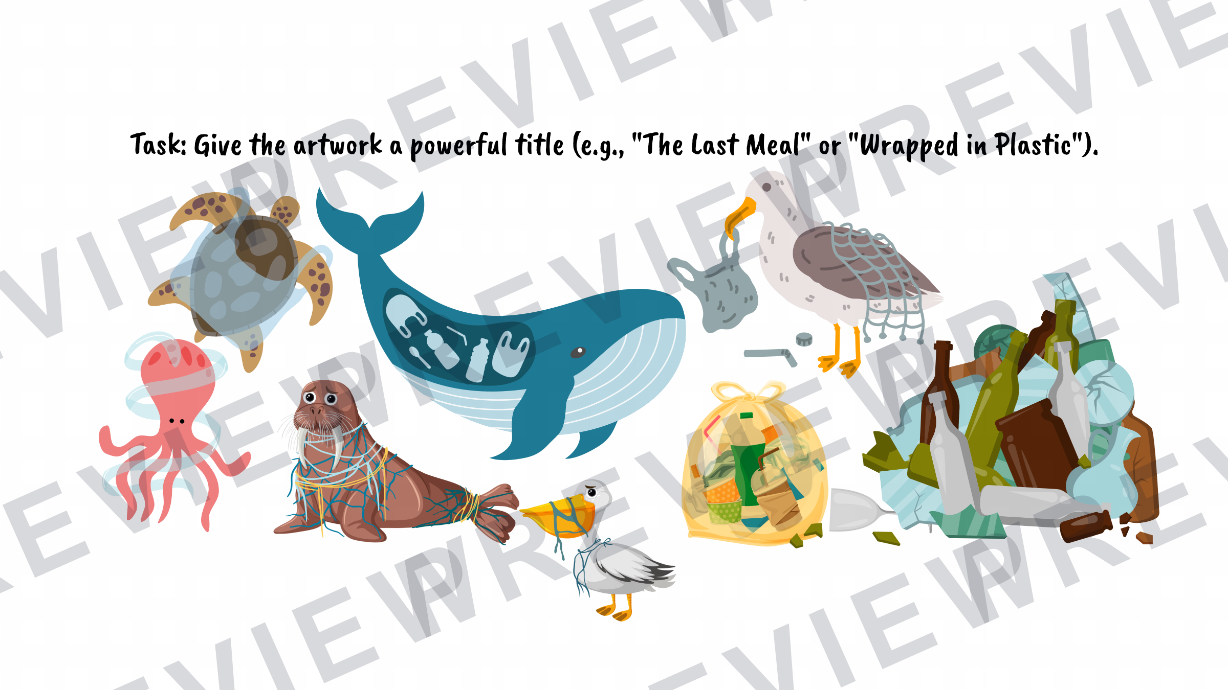 ks2 plastics in the ocean make project  preview page 9