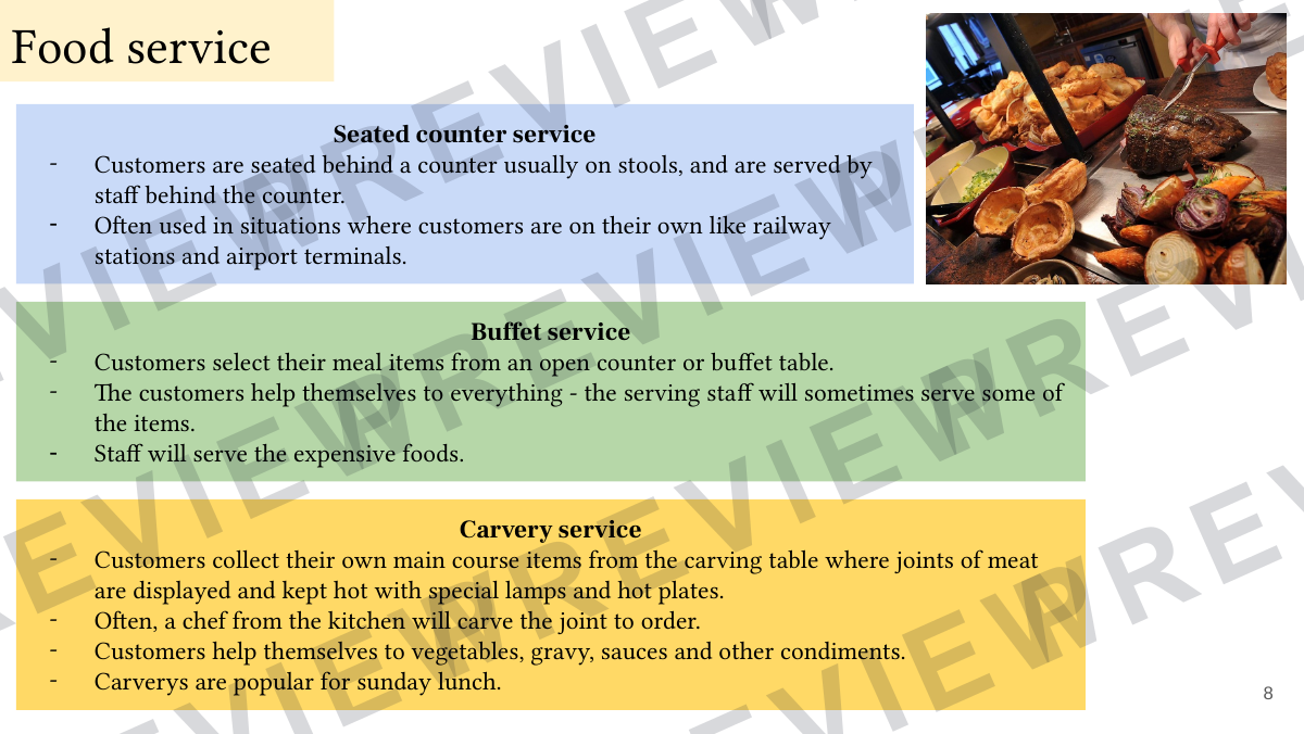 Hospitality and catering lessons 14-15  preview page 8