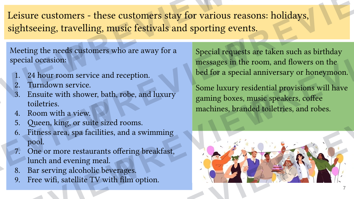 Hospitality and catering lesson 3  preview page 7