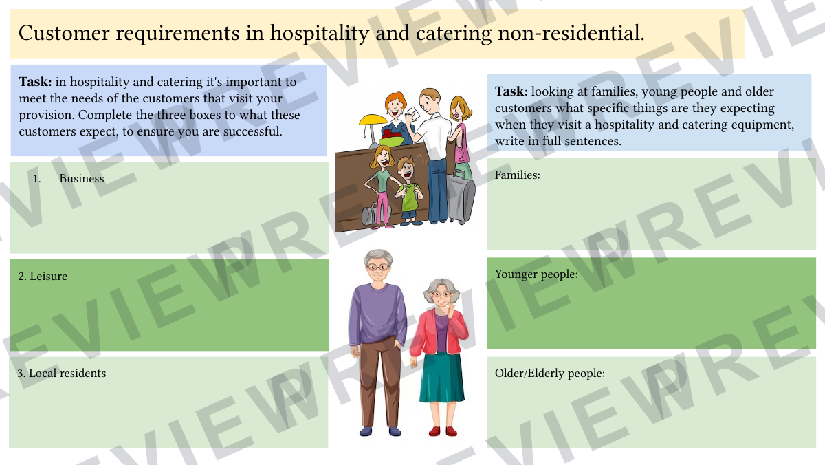 Hospitality and catering lesson 3  preview page 8
