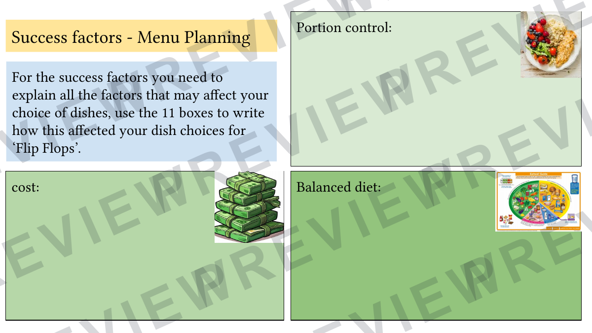Hospitality and catering "flip flops" NEA booklet  preview page 8