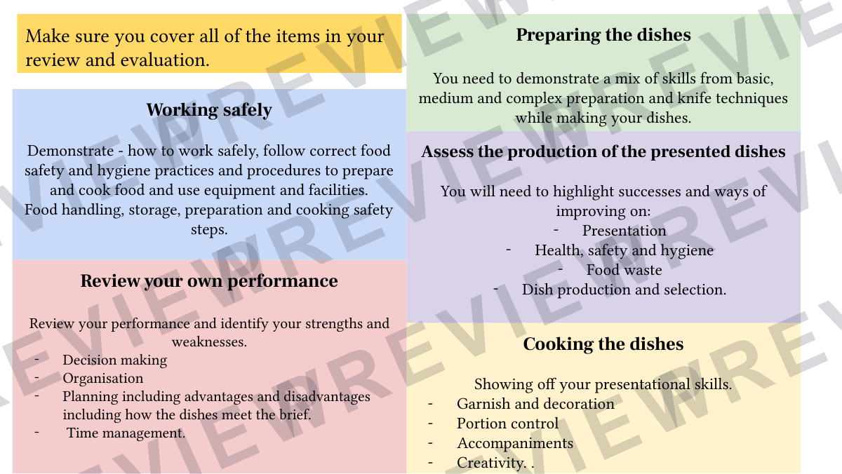 Hospitality and catering "flip flops" NEA booklet  preview page 14