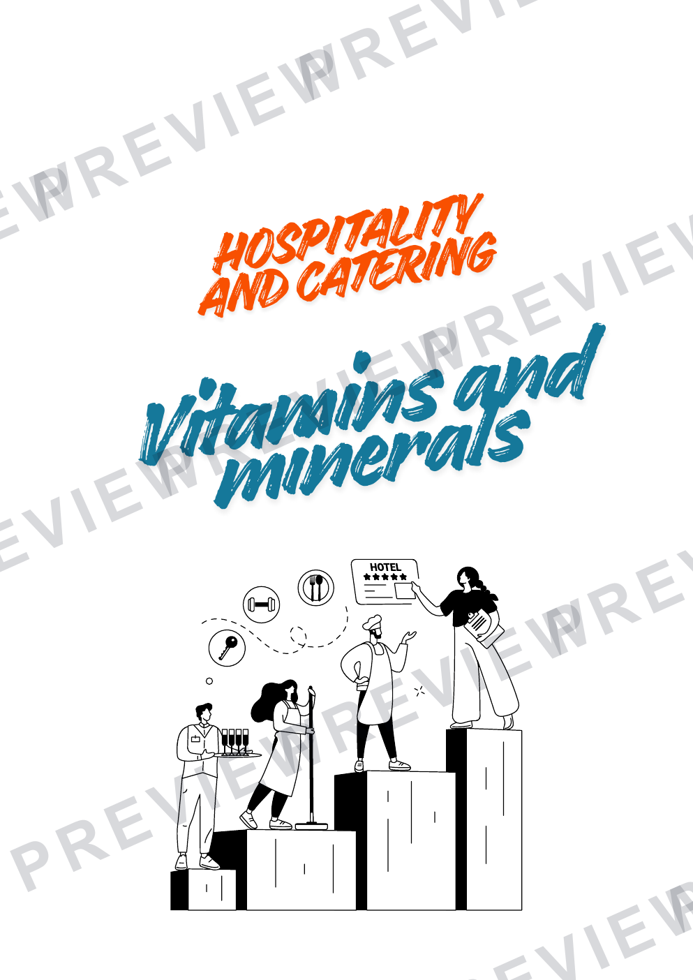 Hospitality nutrients information booklet - with questions  preview page 1