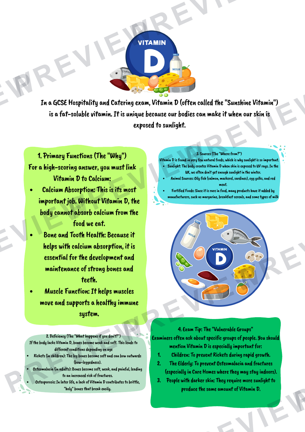 Hospitality nutrients information booklet - with questions  preview page 4