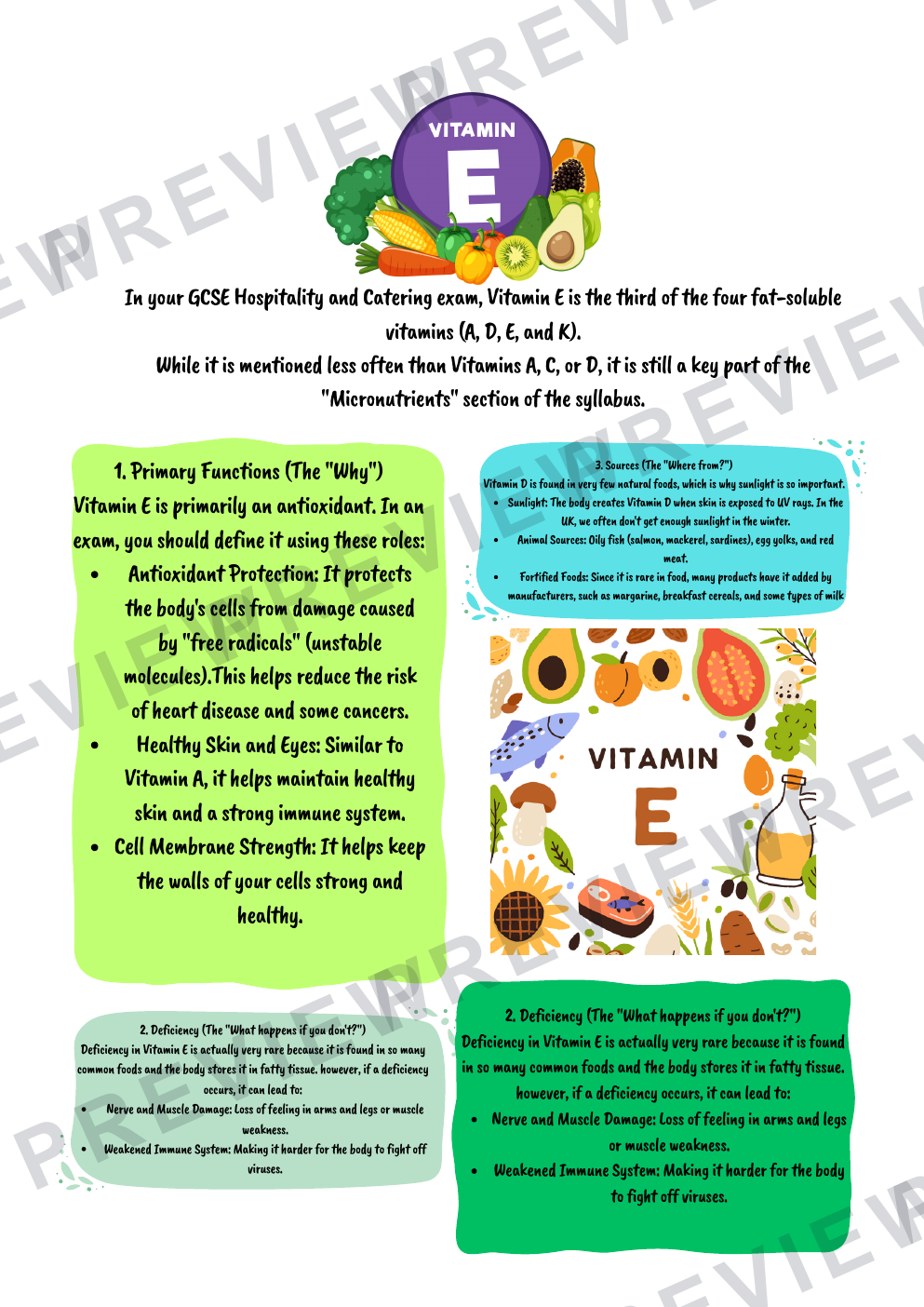 Hospitality nutrients information booklet - with questions  preview page 5