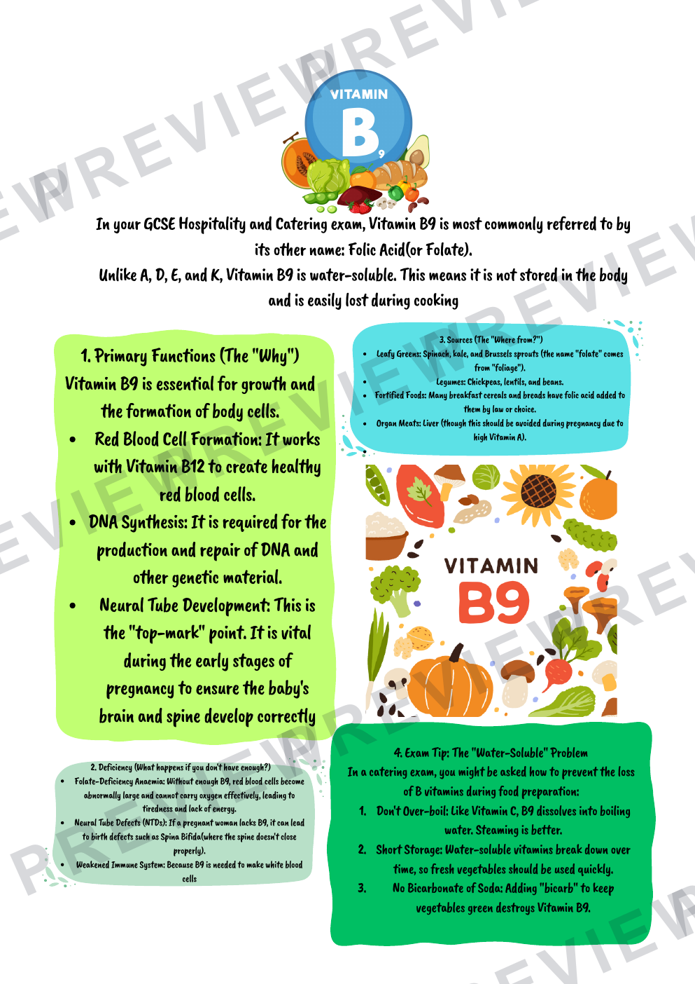 Hospitality nutrients information booklet - with questions  preview page 7