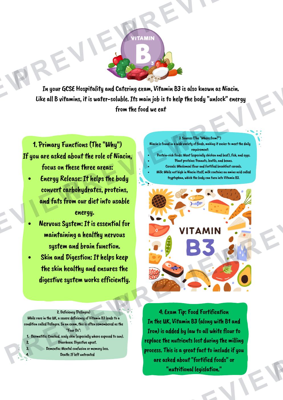 Hospitality nutrients information booklet - with questions  preview page 8