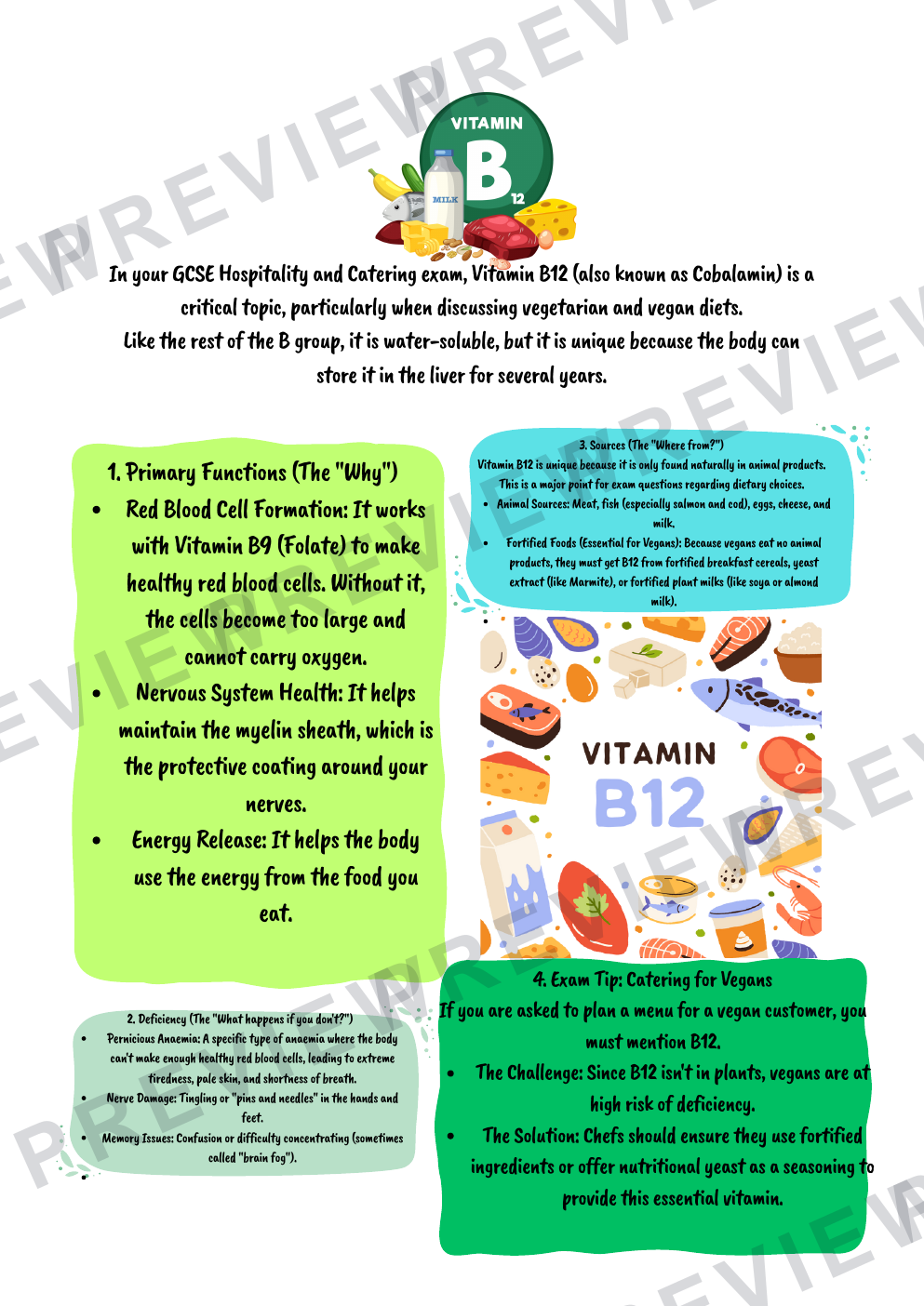 Hospitality nutrients information booklet - with questions  preview page 11