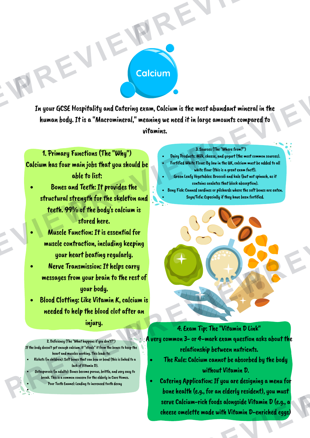 Hospitality nutrients information booklet - with questions  preview page 12