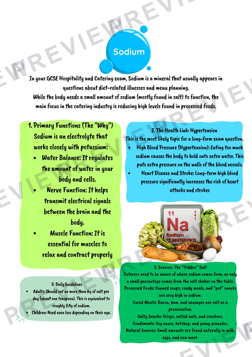 Hospitality nutrients information booklet - with questions  preview page 15
