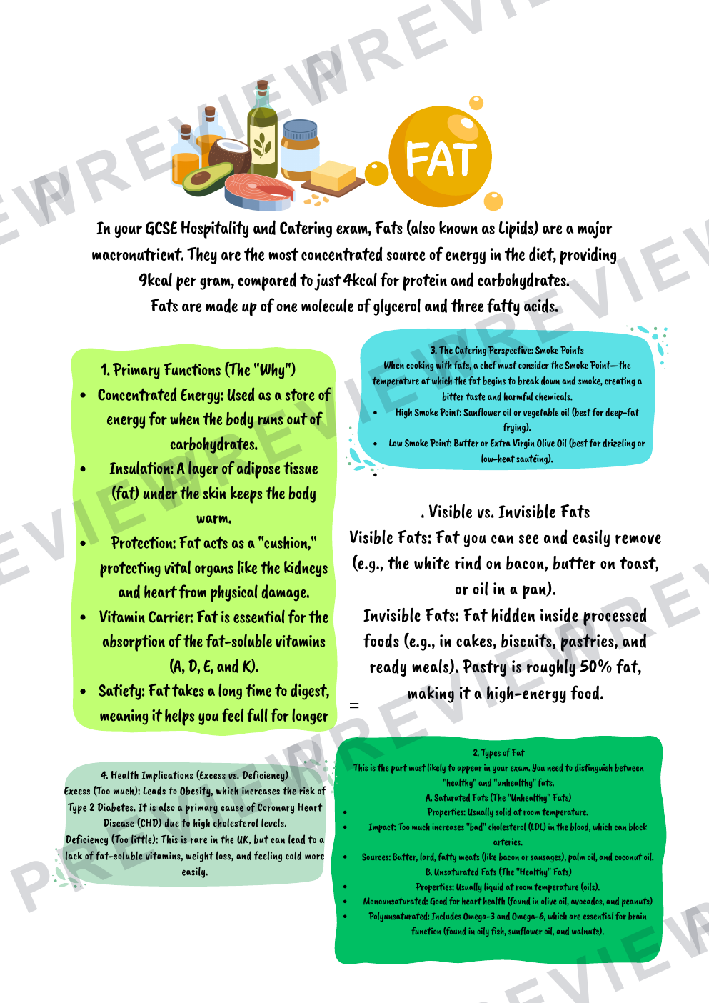 Hospitality nutrients information booklet - with questions  preview page 20