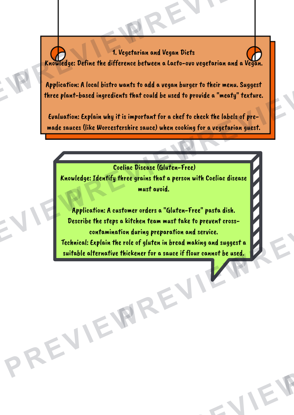 Hospitality nutrients information booklet - with questions  preview page 23