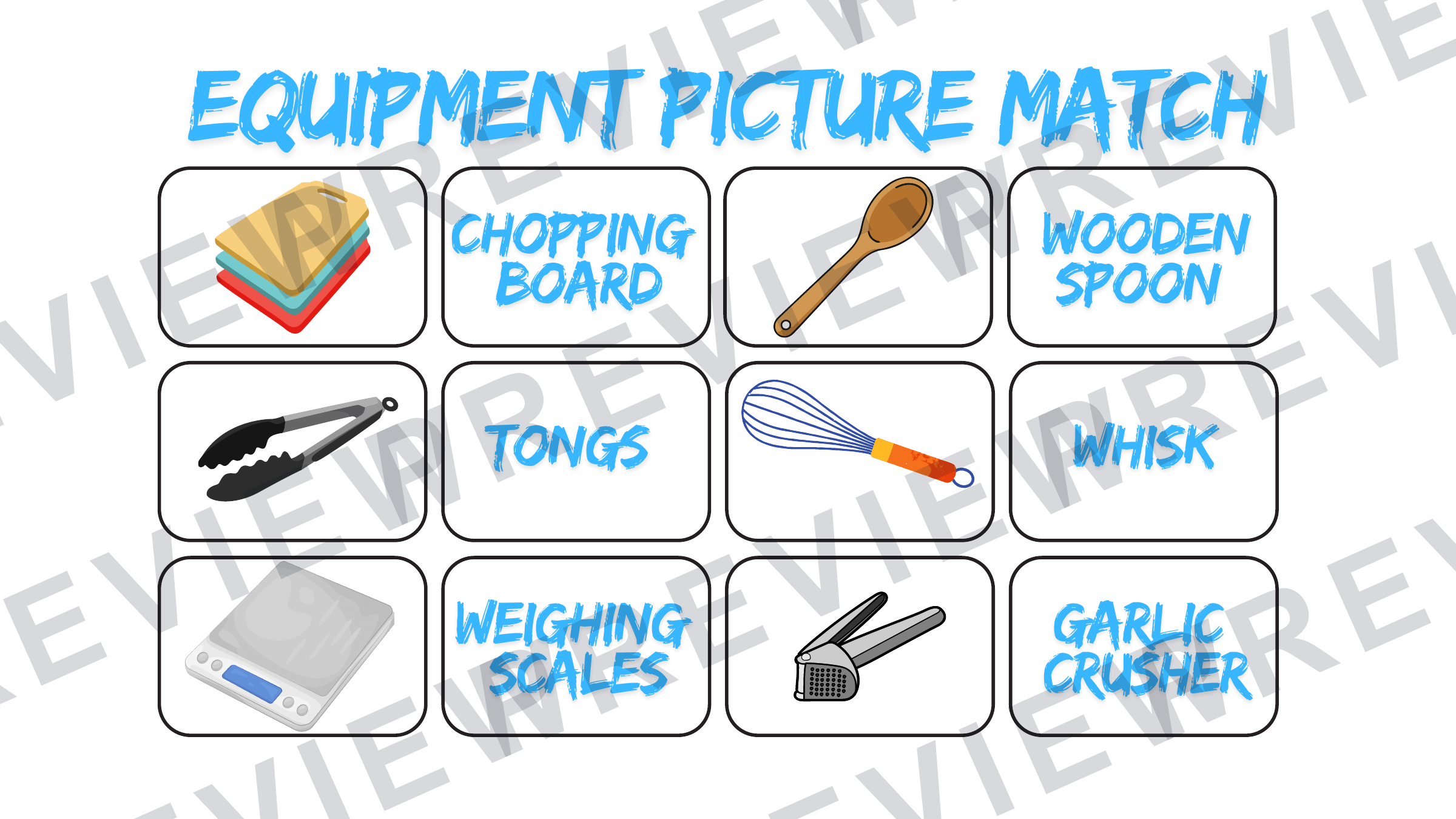 Equipment game for KS3 Hospitality round  preview page 3