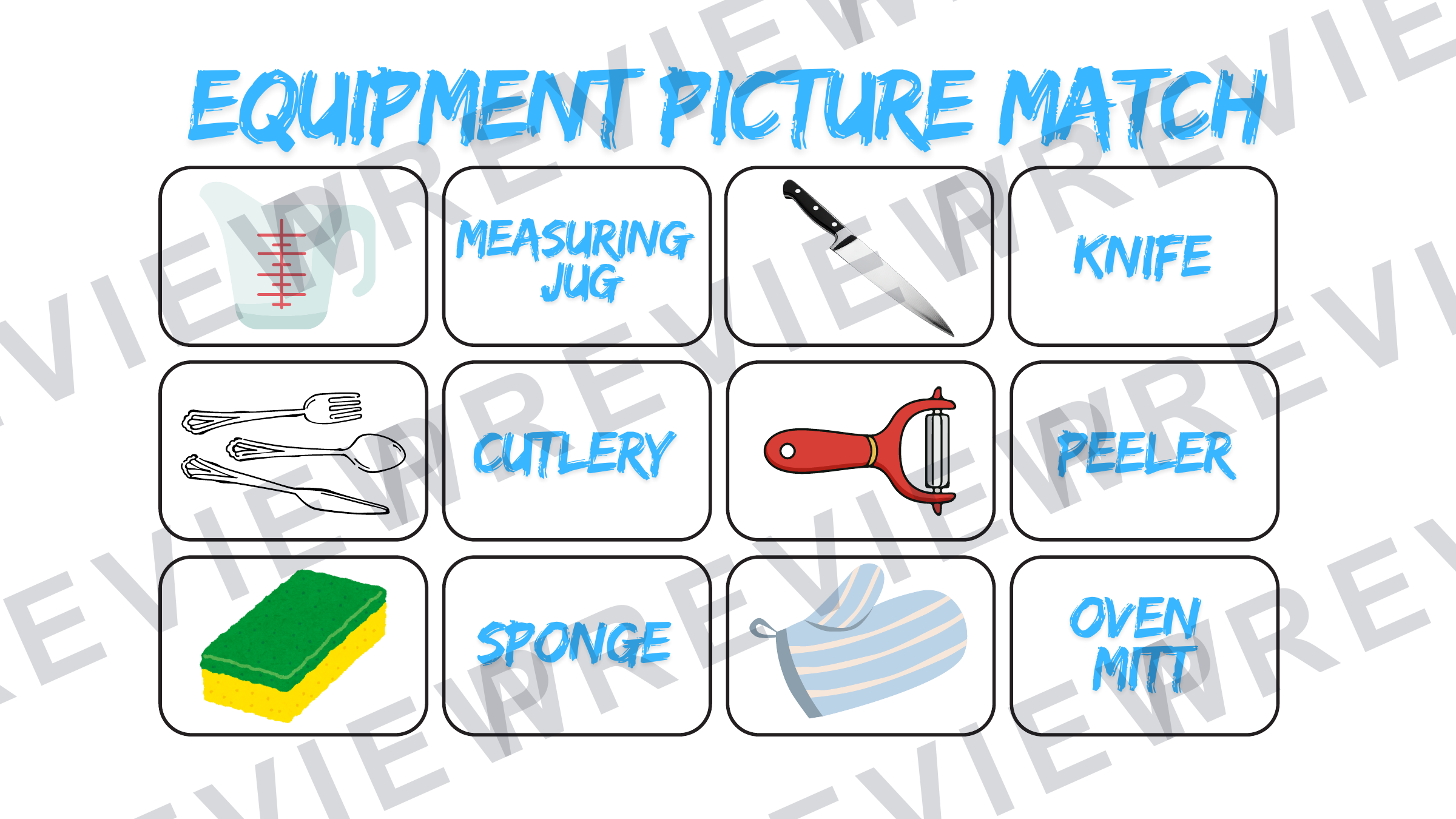 Equipment game for KS3 Hospitality round  preview page 4