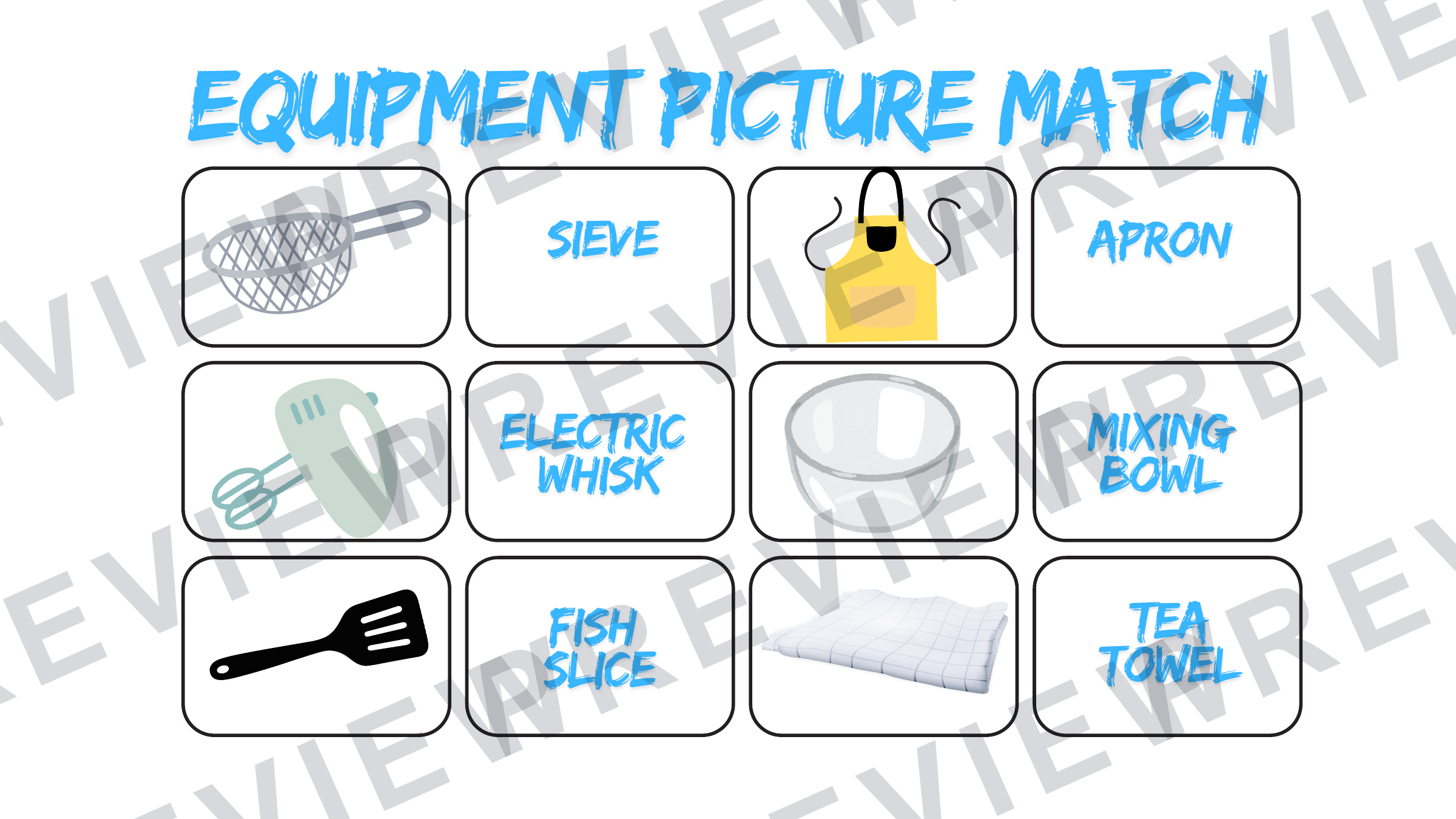 Equipment game for KS3 Hospitality round  preview page 5
