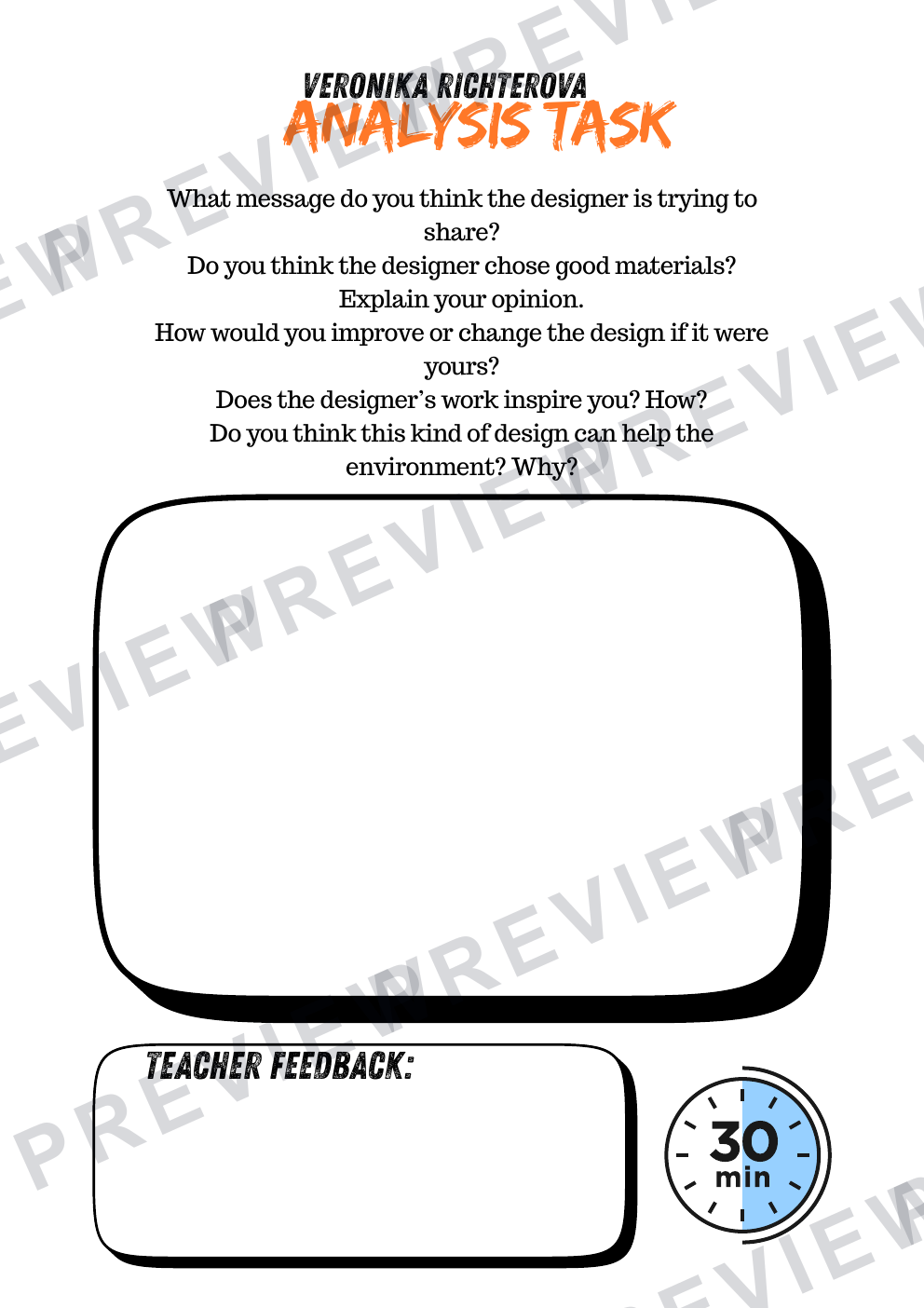 Plastics in the ocean year 7/8 KS3 booklet design, analyse and make preview page 9