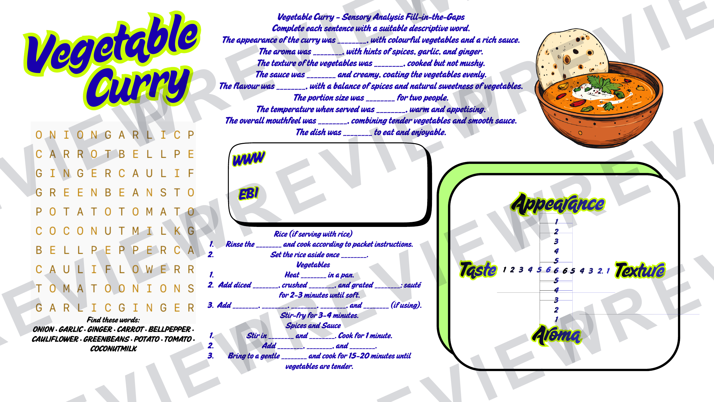 Year 9 recipe book for term rotation skill building preview page 5