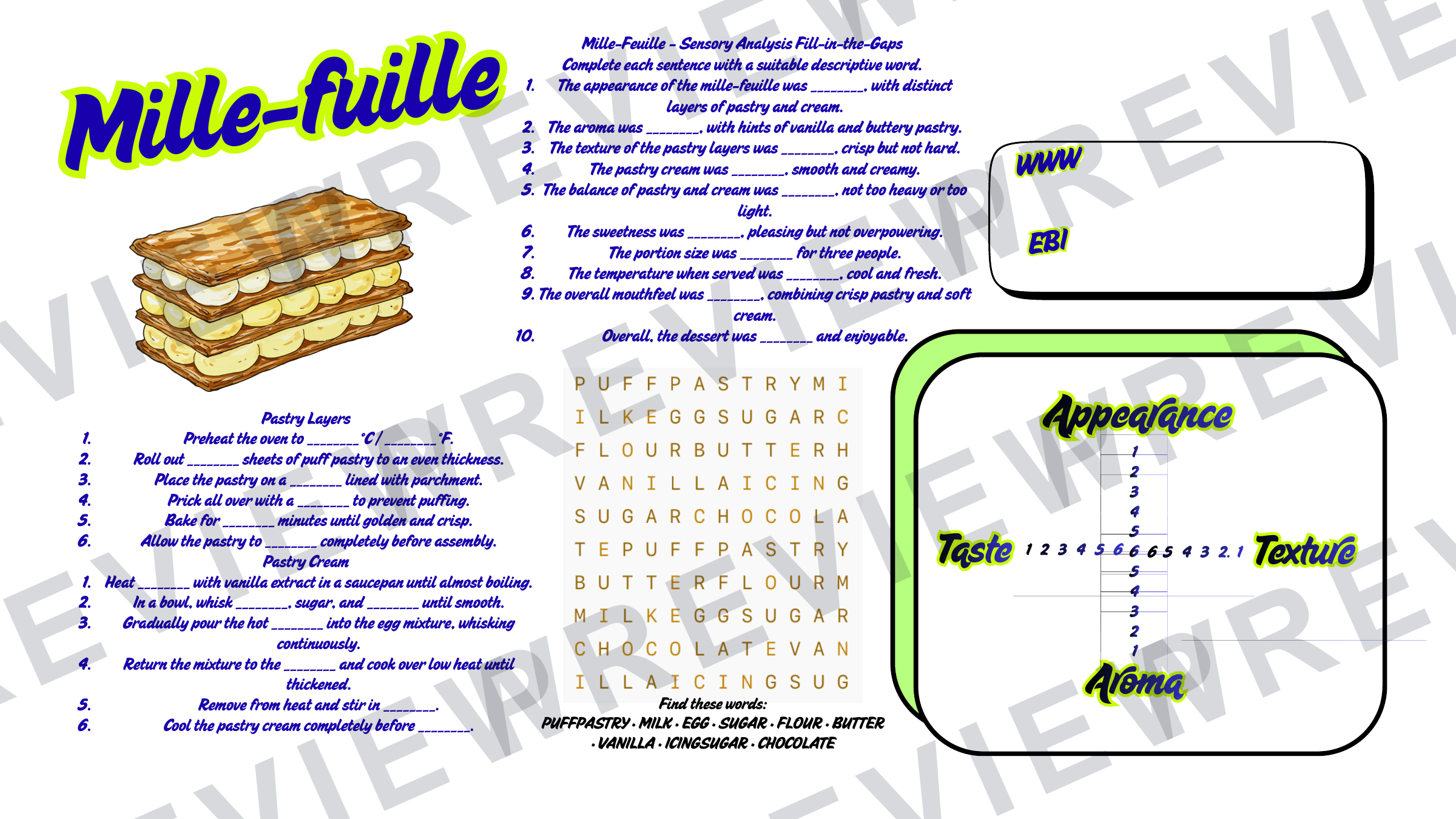 Year 9 recipe book for term rotation skill building preview page 9