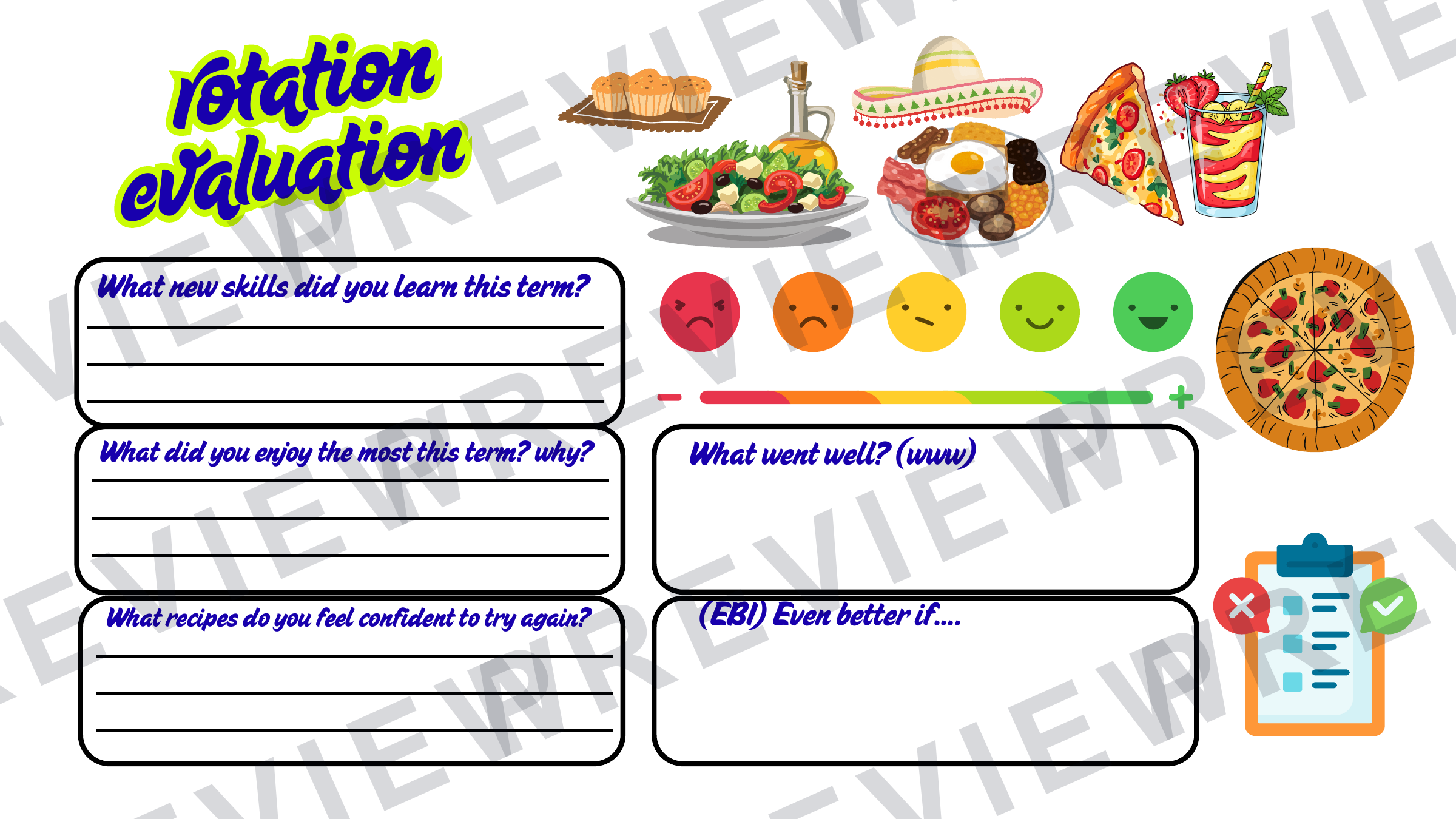 Year 9 recipe book for term rotation skill building preview page 10