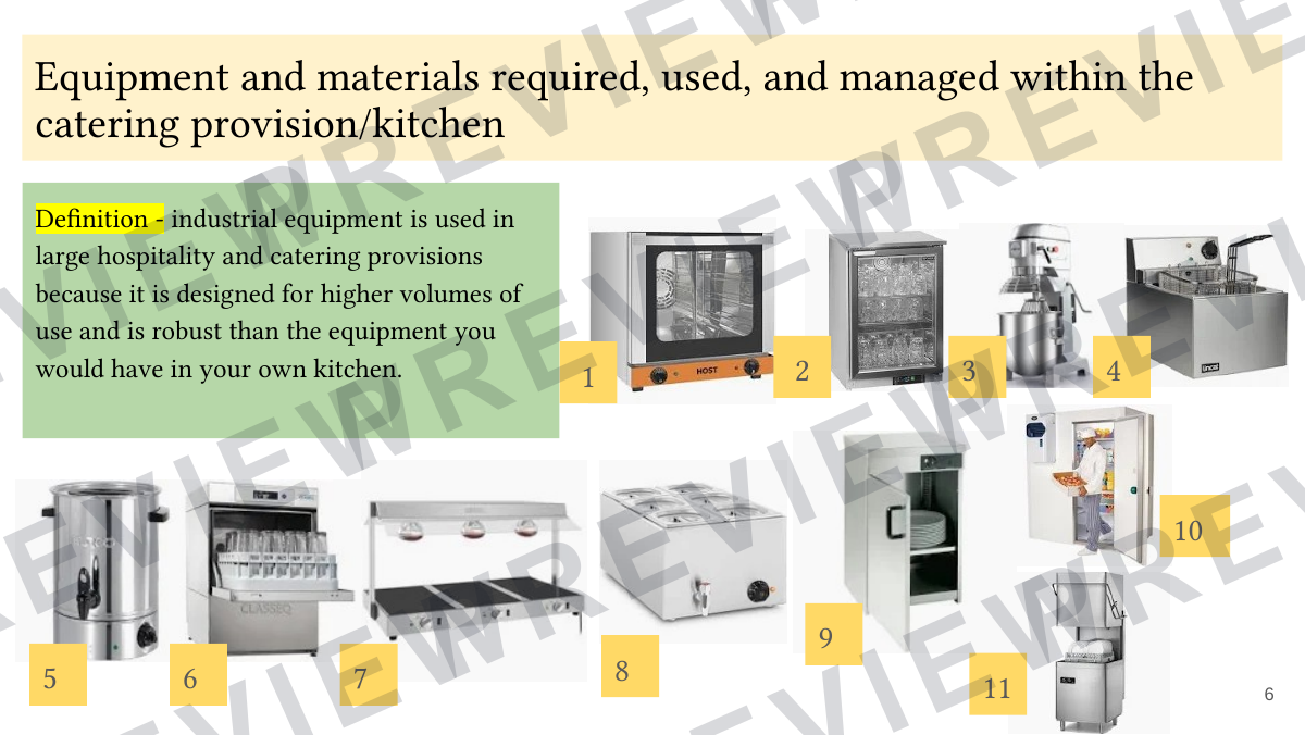 Hospitality and catering lesson 2  preview page 6