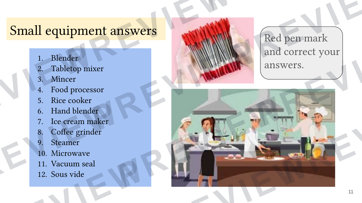 Hospitality and catering lesson 2  preview page 11