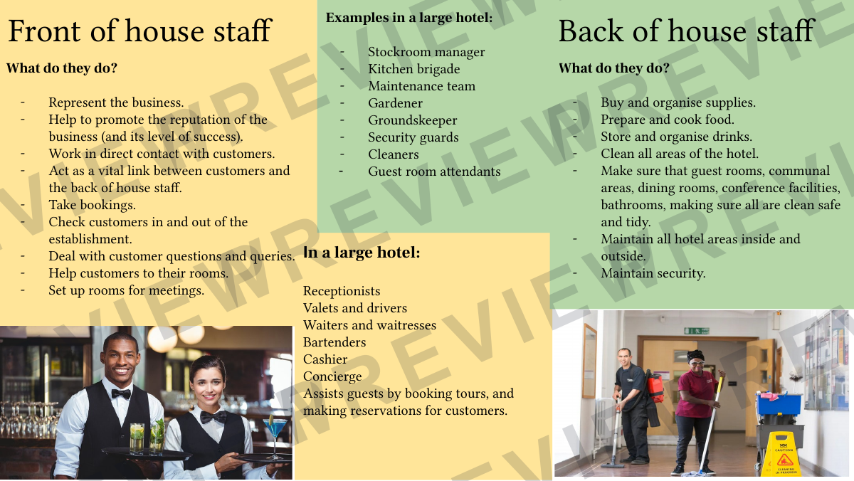 Hospitality and catering lesson 2  preview page 12