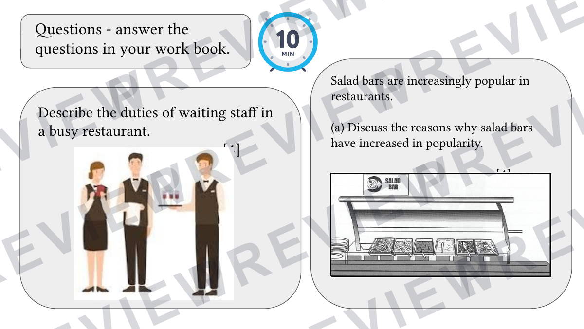 Hospitality and catering lesson 2  preview page 13