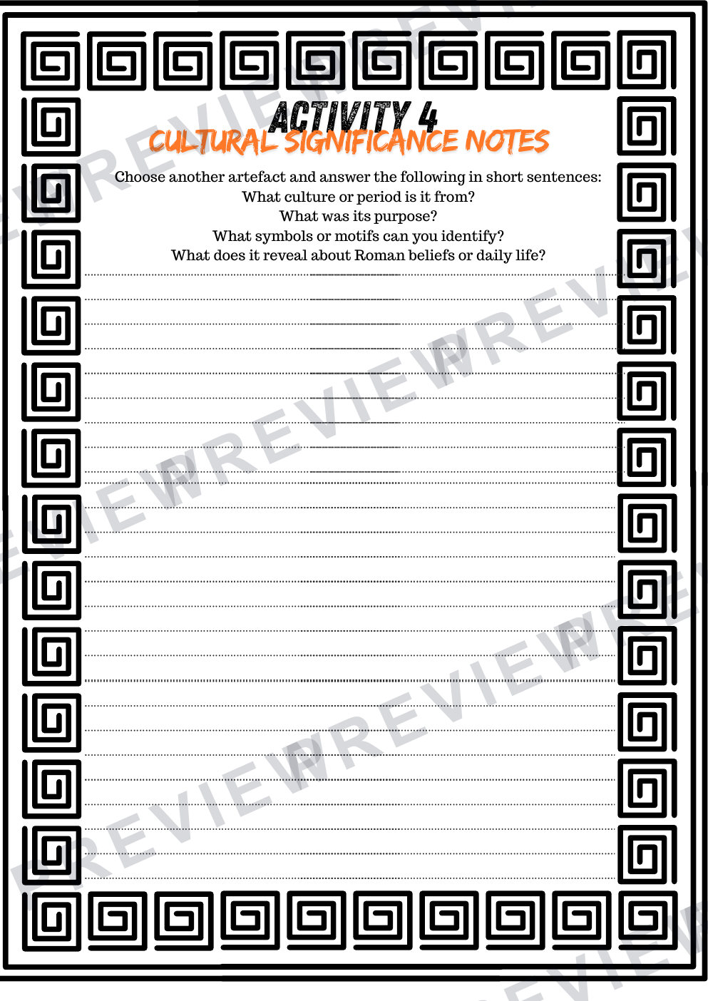 3D design Roman palace trip pack for KS3/4  preview page 8