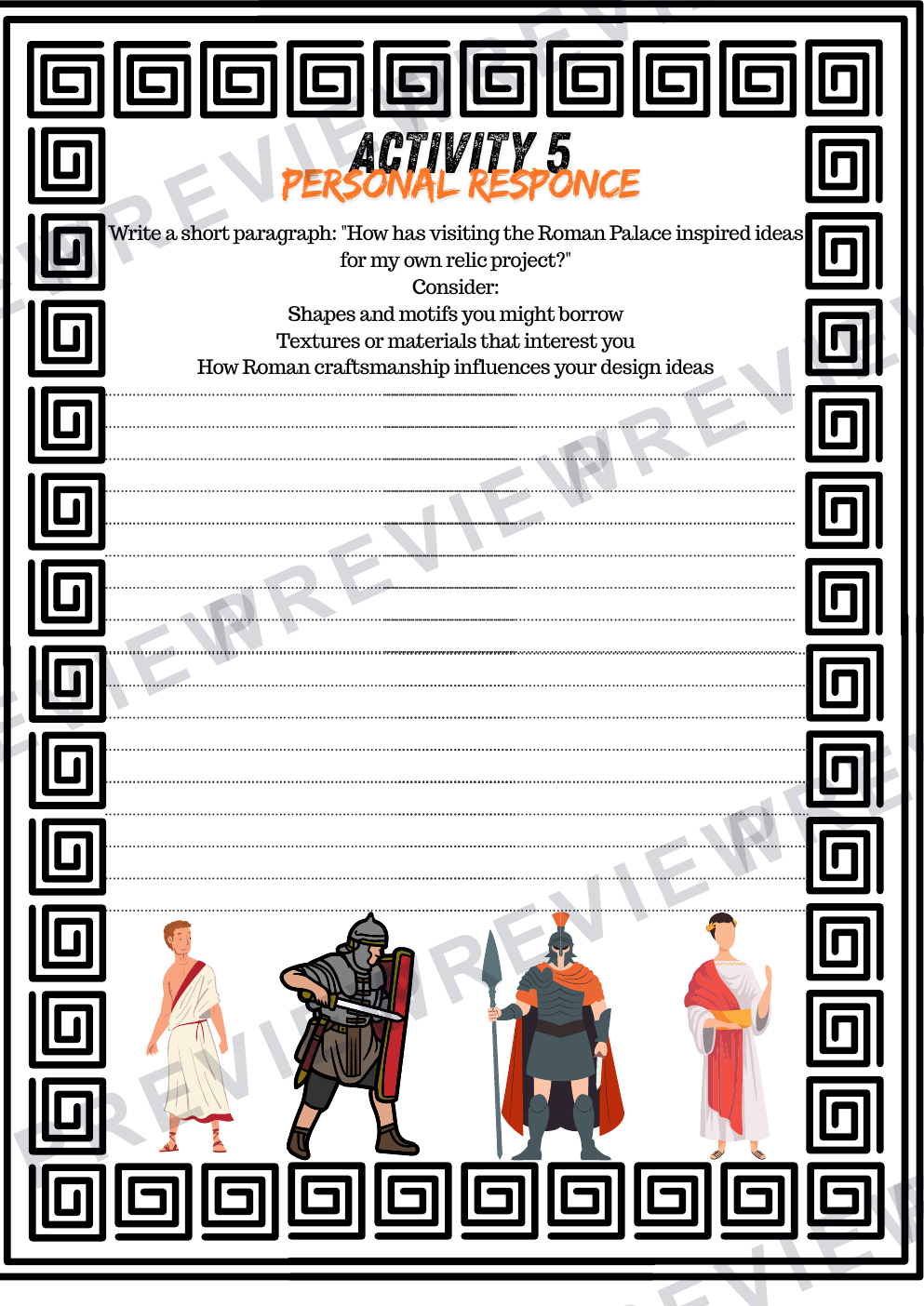3D design Roman palace trip pack for KS3/4  preview page 9