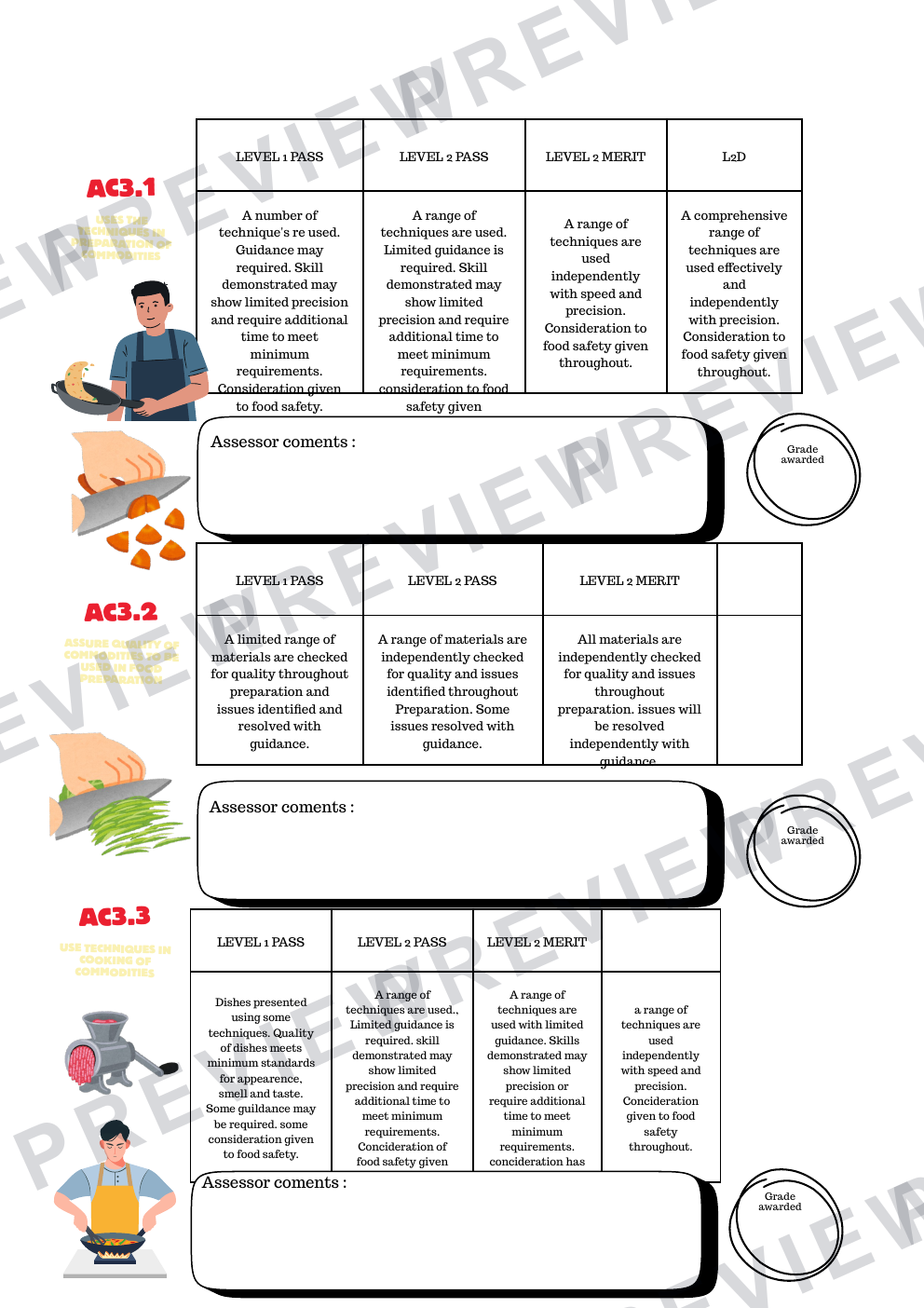 Hospitality teacher assessment pack 25/26  preview page 5