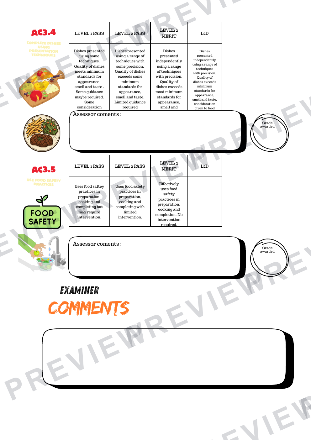 Hospitality teacher assessment pack 25/26  preview page 6