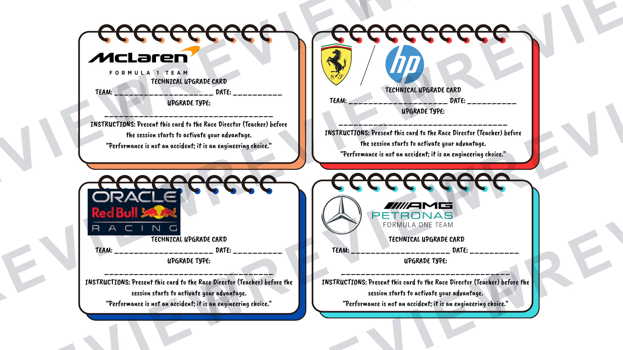 Classroom rewards system Formula one 2025  preview page 12