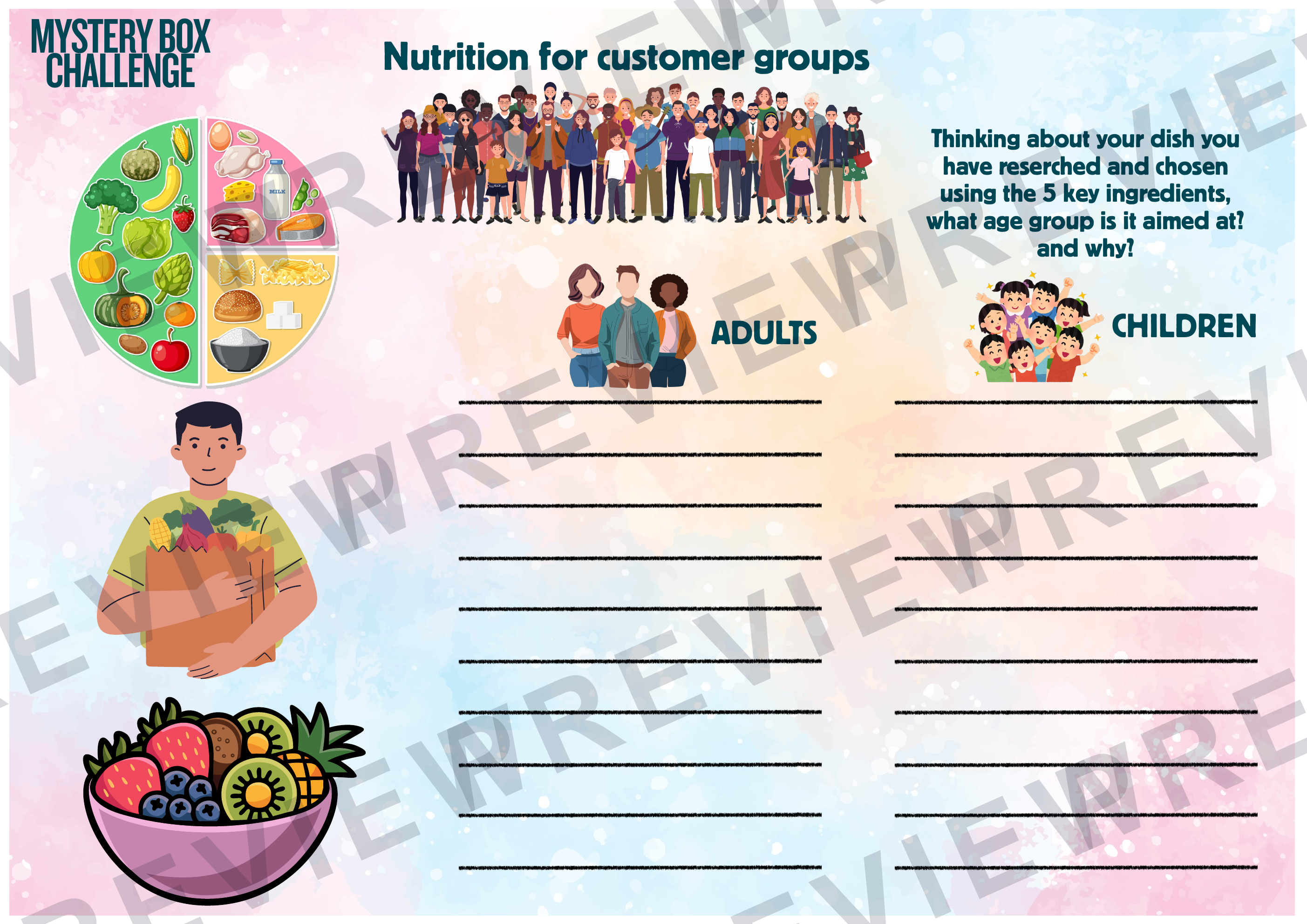 Food technology Mystery box challenge aimed at year 9/10 GCSE  preview page 5